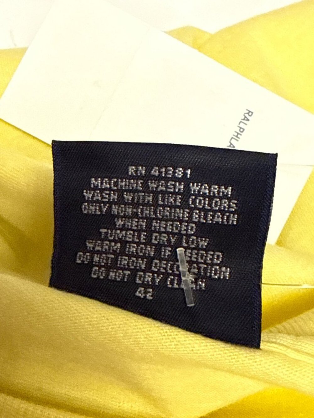 Polo Ralph Lauren Men's Small Pale Yellow T Shirt Blue Pony NWT Cotton Preppy - Picture 8 of 8
